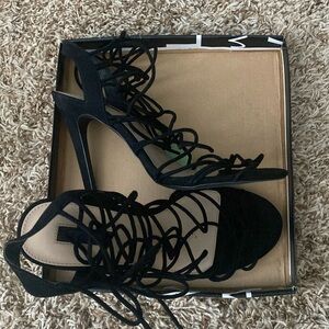 Strappy Black Heels